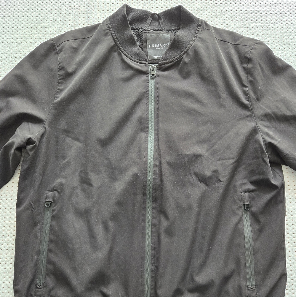 Primark Black Bomber Jacket with Ribbed Details